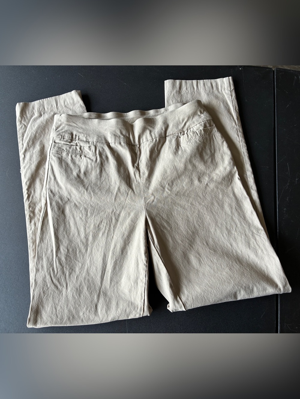 Kim Rogers Light Beige Slim Straight Chinos